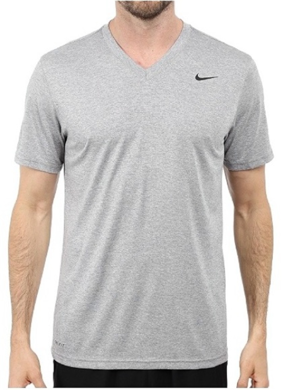NIKE Grey Dri-Fit V Neck Shirt Size Medium